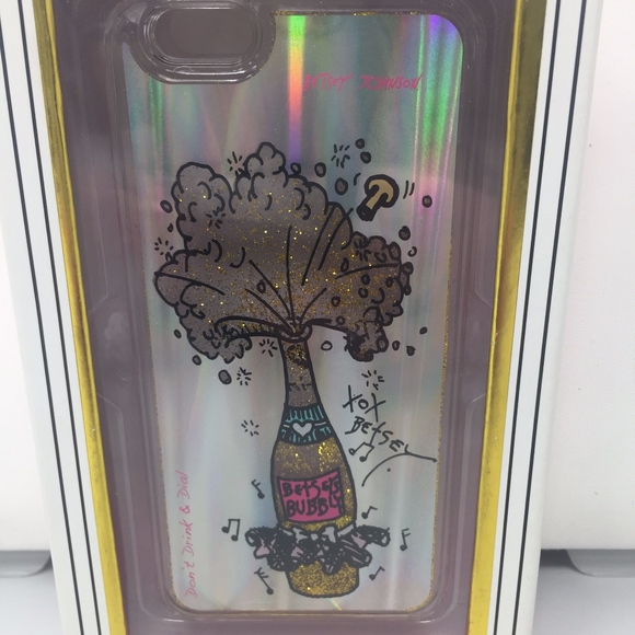 Betsey Johnson Accessories - Betsey Johnson Glittery Champagne iPhone 6/6s Case